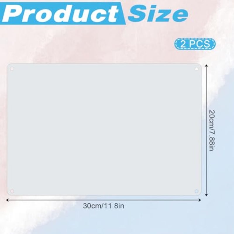 2 Pack White Blank Metal Sign for Outdoor, 10"x 7" Blank Aluminum Sign for Indoor Outdoor Rust-Free Aluminum Easy Mounting Fade Resistant - Image 2