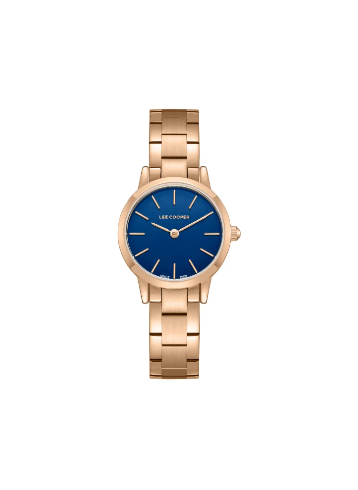 Lee Cooper Lee Cooper LC08098.490 Women's Analog Display Watch & Metal Strap Rose Gold