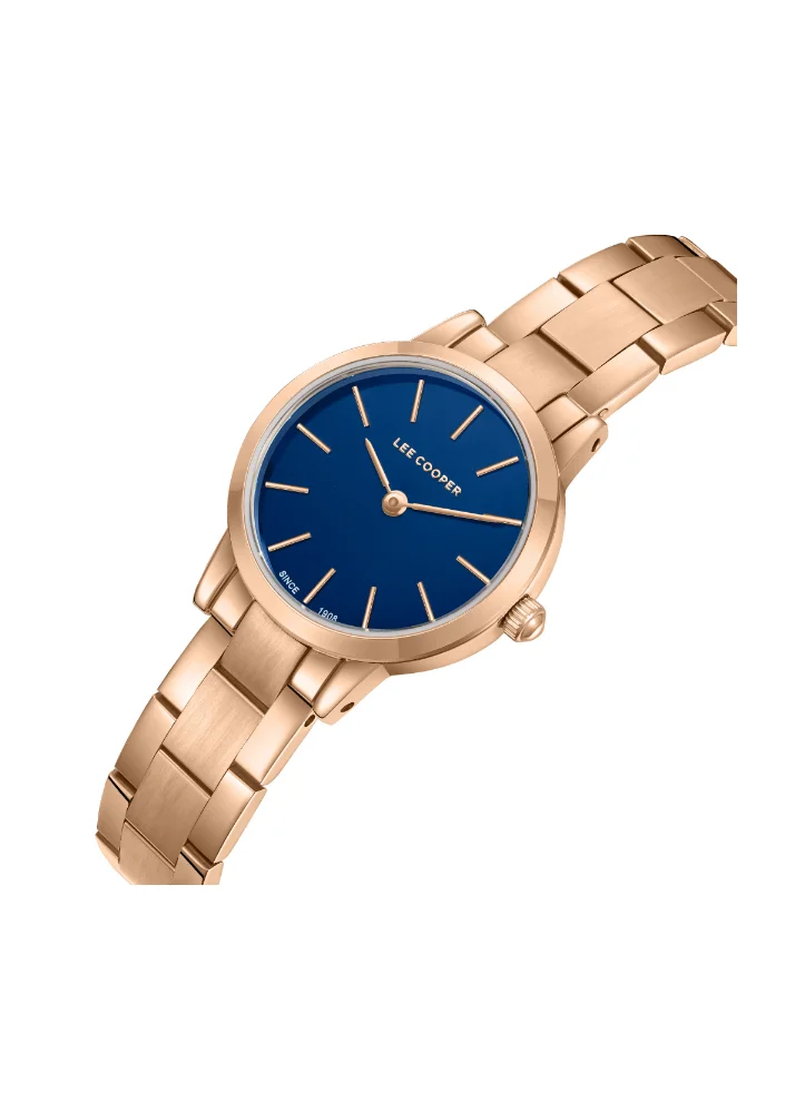 Lee Cooper Lee Cooper LC08098.490 Women's Analog Display Watch & Metal Strap Rose Gold