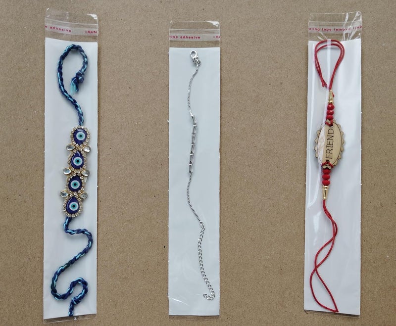 VSC Self Adhesive Resealable Clear Transparent Poly Plastic Packaging Bags with White Background 1.5X8 inches - 100 pcs - Image 2