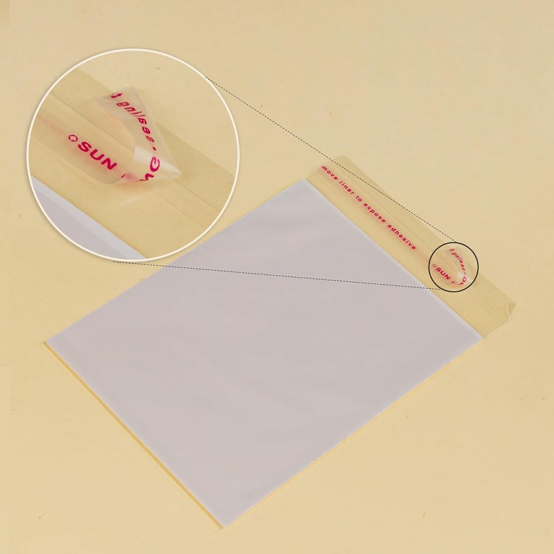VSC Self Adhesive Resealable Clear Transparent Poly Plastic Packaging Bags with White Background 1.5X8 inches - 100 pcs - Image 3
