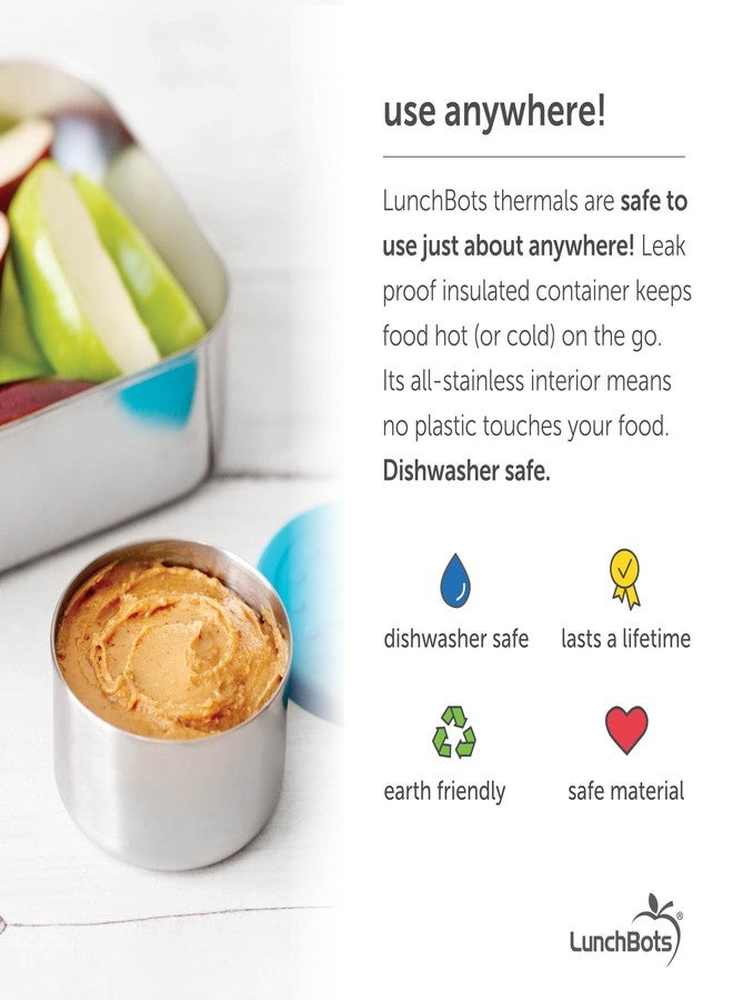 LunchBots 1.5 oz Stainless Steel Dressing Container for Condiments, Dips, Snacks, Dipping Sauce Cups with Silicone Lid, Fits in Lunch Bags and Bento Boxes - Set of 3 (Floral) - Image 5