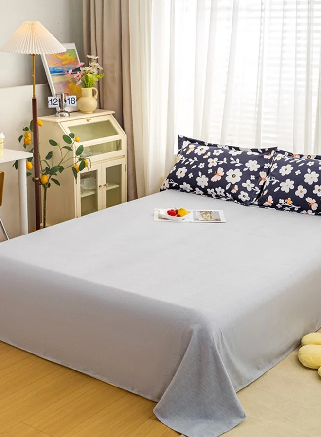شاربدو 4-Piece Bedding Set, Small Floral Style Quilt Cover Set, Including 1 Quilt Cover, 1 Sheet, 2 Pillowcases, 2m Bed (220*230cm)