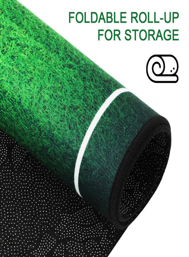 balacoo Soccer Rug for Bedroom, 47x31'' Non-Slip Soccer Field Area Rug for Boys Bedroom and Gamer Room Decor, Football Pitch Printed Carpet (Green) - Image 5