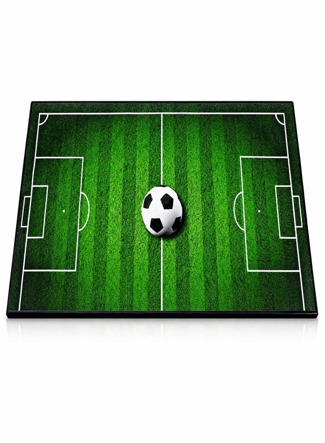 balacoo Soccer Rug for Bedroom, 47x31'' Non-Slip Soccer Field Area Rug for Boys Bedroom and Gamer Room Decor, Football Pitch Printed Carpet (Green) - Image 1