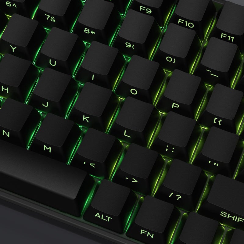 SDYZ أغطية مفاتيح XVX PBT - أغطية مفاتيح مطبوعة من الجانبين 60 65 75 100 بالمئة، أغطية مفاتيح مخصصة مزدوجة الطباعة، مجموعة 136 مفتاح باللون الأسود، ملف OEM، تصميم بسيط فانتوم لكيبورد مفاتيح Cherry Gateron MX - Image 3