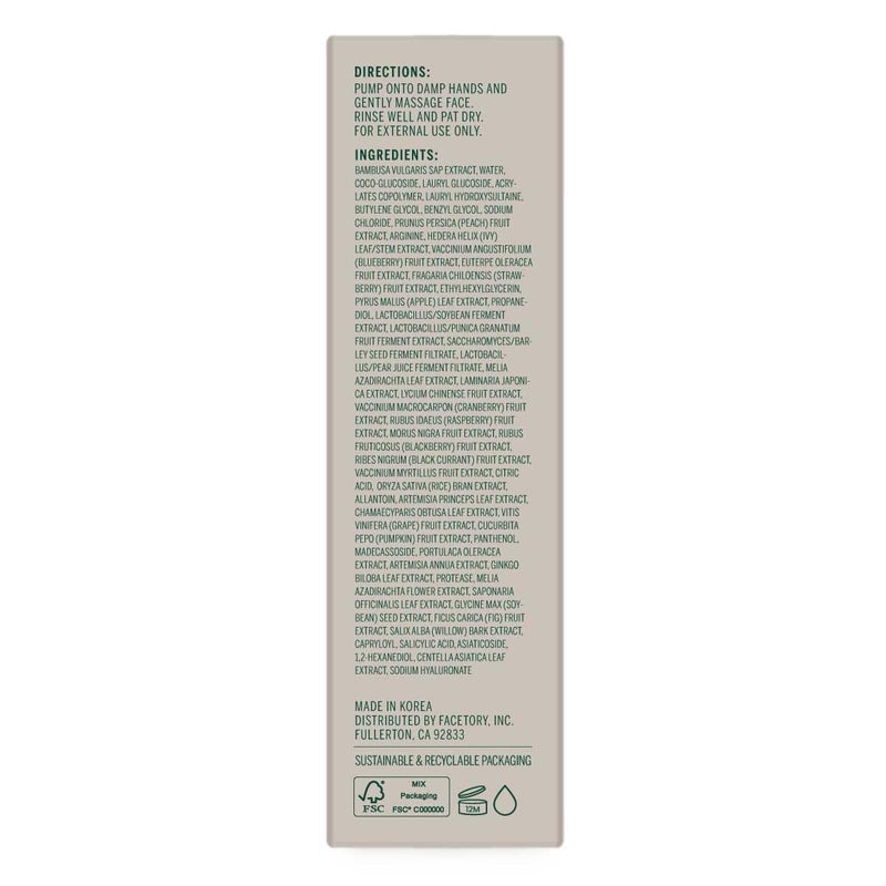 FACETORY Urban Calm Hydrating Face Wash for Women, Gentle Gel Facial Cleanser with Fermented Pear & LHA, Sensitive Skin Face Wash & Daily Makeup Remover for Oily, Dry & Combination Skin - 1 Fl Oz - Image 3