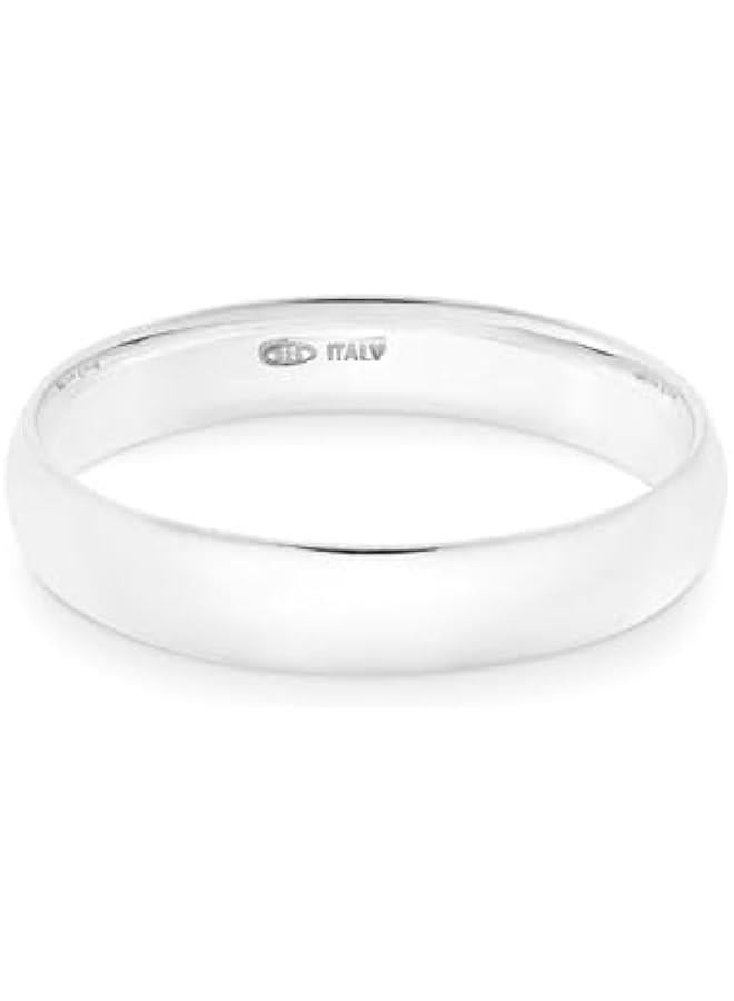 Arabest 925 Sterling Silver Comfort Fit Dome Band Ring 2mm, 4mm, 6mm for Women or Men, Made in Italy  - Image 1