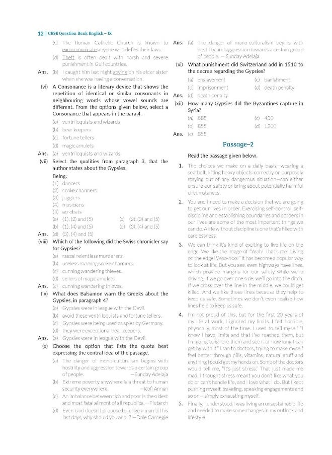 Oswal - Gurukul English (Language & Literature) Most Likely CBSE Question Bank for Class 9 Exam 2024 - Chapterwise & Categorywise, Competency Focused Qs, MCQs, Extract, NCERT Qs, Self Study Guide  - Image 4