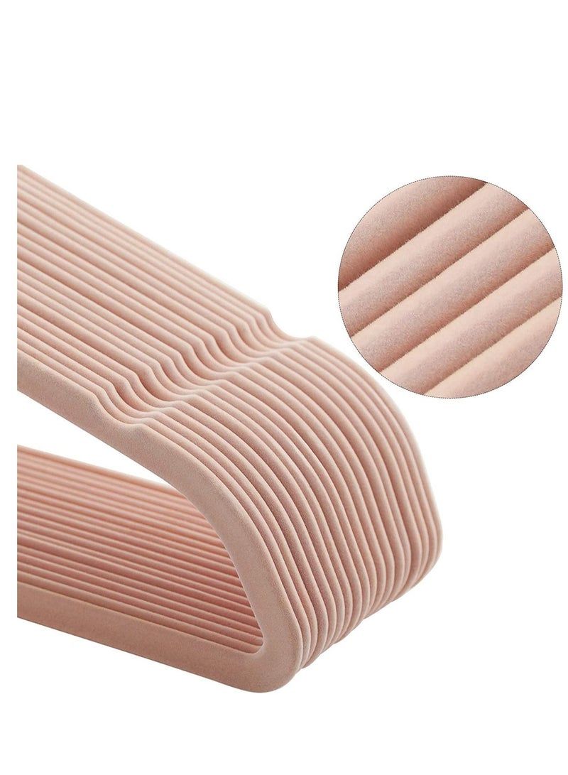 Red Dot Gift 50 Pieces 42cm Pink Non-Slip Velvet Clothes Hanger with 360 Degree Rotatable Hook Durable and Slim - Image 4