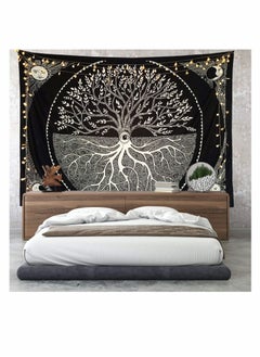 KASTWAVE Black and White Tapestry for Bedroom, Tree of Life Sun Moon Tapestry Wall Hanging Bohemian Tapestry Upholstery Cloth Background Cloth Hanging130*150CM  - Image 4