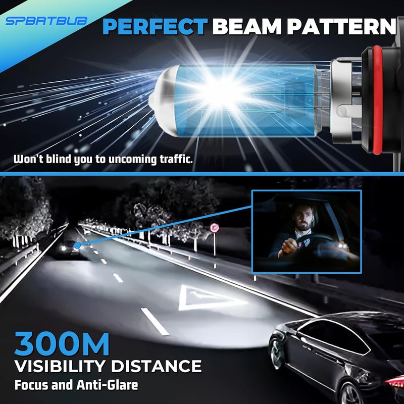 SPBRTBUB Halogen Headlight Bulbs for 2014-2020 Dodge Durango - Pack of 6 (9005/HB3/H10 High Beam + H11 Fog Light) - Image 3