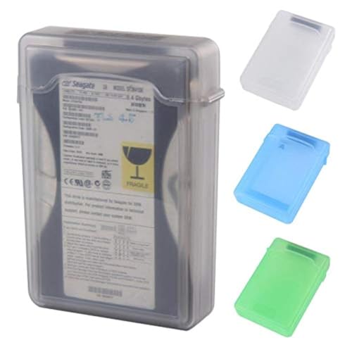Alexvyan Hdd Protector Plastic Box For 3.5" Ide Sata Hdd Hard Disk Drive Protection Case Cover Enclosure Storage Box (Pack Of 1-Mix Color)Multi-coloured - Image 1