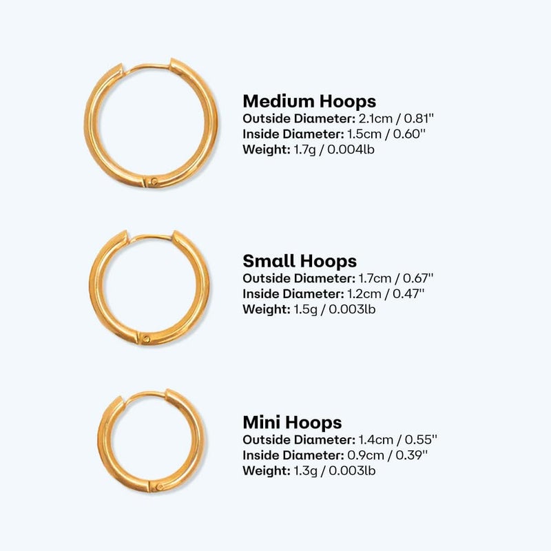 Hey Harper Hoop Earrings For Women Trendy - Lightweight Waterproof & Sweatproof Jewerly - Image 3