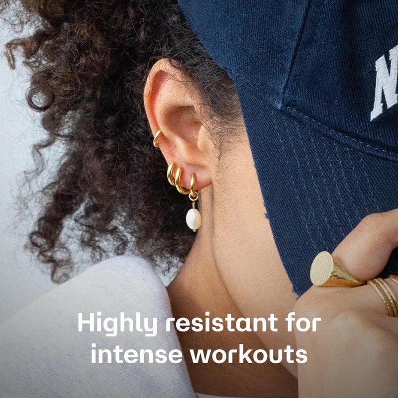 Hey Harper Hoop Earrings For Women Trendy - Lightweight Waterproof & Sweatproof Jewerly - Image 4