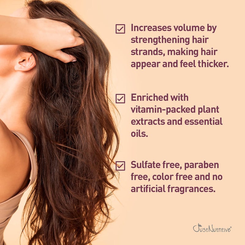 Just Nutritive Grow New Hair Shampoo | Healthy Hair Growth | Natural Shampoo | For Both Men And Women | Hair Care | Hair Growth | Just Nutritive | 16 fl oz - Image 2