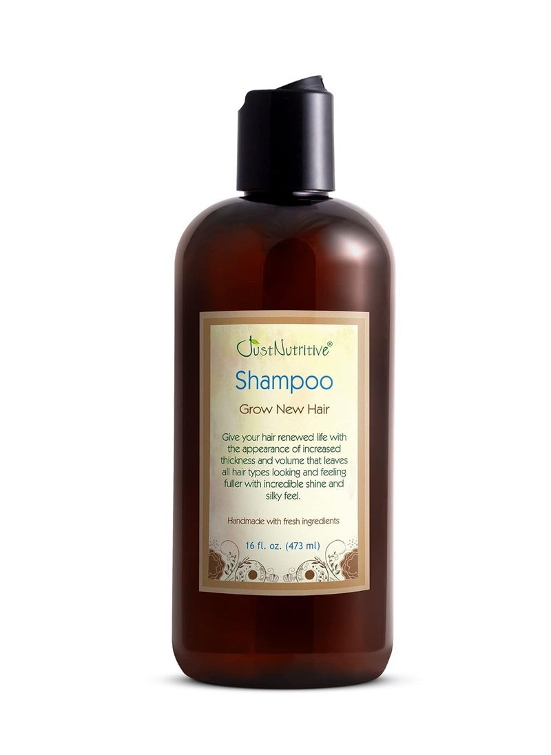 Just Nutritive Grow New Hair Shampoo | Healthy Hair Growth | Natural Shampoo | For Both Men And Women | Hair Care | Hair Growth | Just Nutritive | 16 fl oz  - Image 1