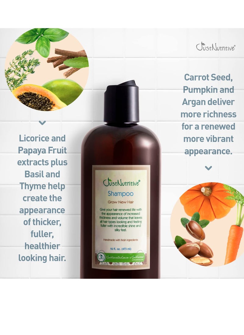Just Nutritive Grow New Hair Shampoo | Healthy Hair Growth | Natural Shampoo | For Both Men And Women | Hair Care | Hair Growth | Just Nutritive | 16 fl oz  - Image 2