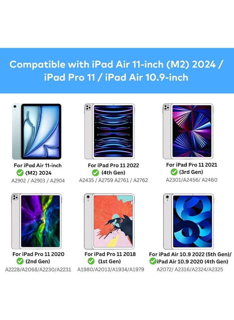Magic Keyboard for iPad Air 6th 11 Inch M2 (2024) iPad Air 5th 10.9 Inch (2022)/Air 4th 10.9 Inch (2020) iPad Pro 11 inch (2022/2021/2020/2018) with Magnetic Back Cover, Smart Trackpad Backlit  - Image 2