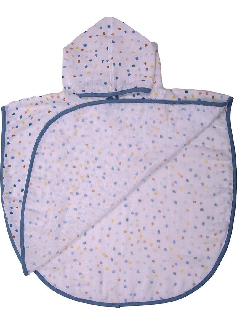 Miespiga Polka Dot Kids Muslin Poncho  - Image 2
