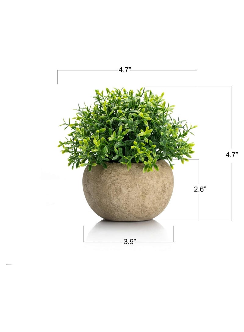 قطعتان صغيرتان من شجيرات البقس الاصطناعية، نباتات اصطناعية صغيرة، ديكور منزلي، ماغنوليا، مكتب، حجرة، مطبخ، رف كتب، غرفة نوم، حمام، حديقة زن، صبار. - Image 2