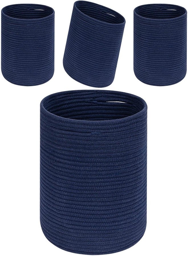 Brishtl Cube Storage Basket Bins For Cube Storage Organizer/Storage,Cube Shelves Cloth Closet Basket Bins, Rope Storage Bins (4 Packs, 11 X 11 Inch, Blue) - Image 1