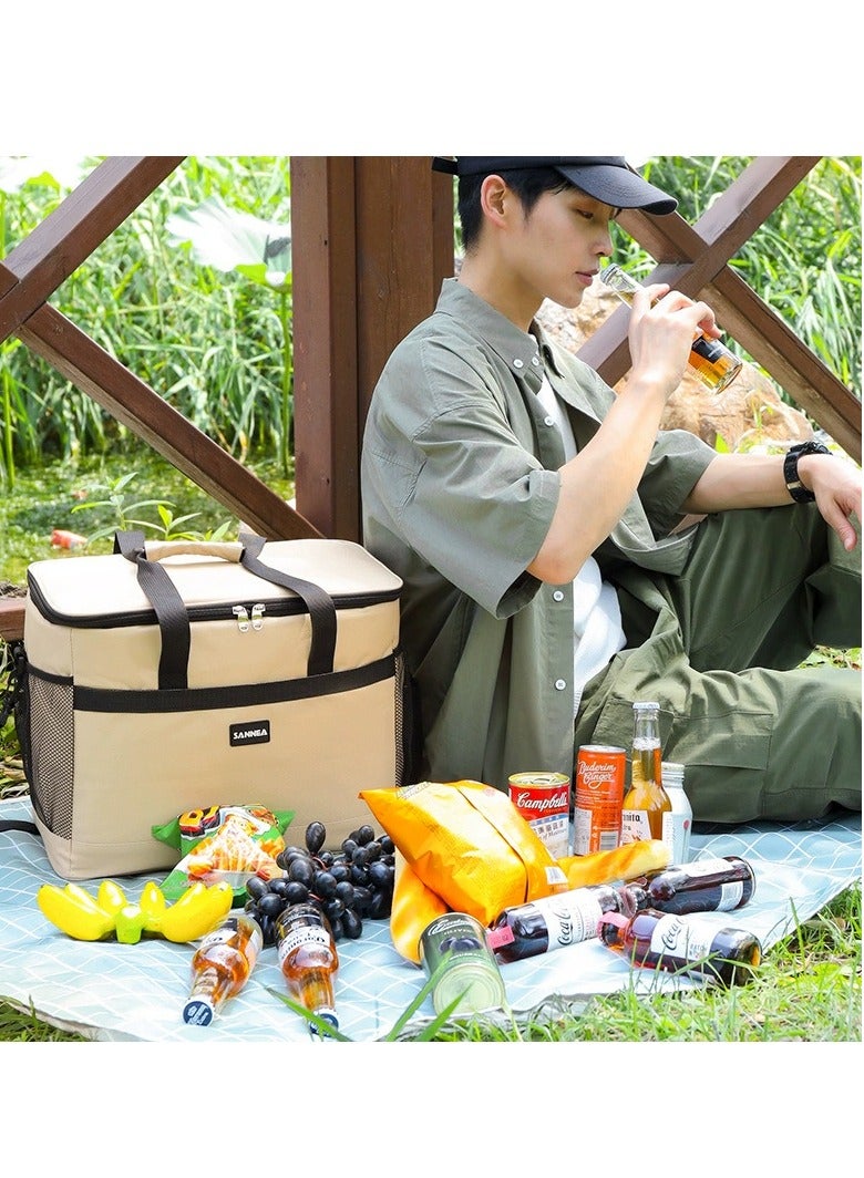 سان معزول حقيبة الغداء - قدرة كبيرة - مانعة للتسرب حقيبة تبريد مع حزام قابل للتعديل - قابلة لإعادة الاستخدام مربع الغداء للطلاب ، الرجال ، النساء ، في الهواء الطلق ، مكتب ، نزهة - Image 2