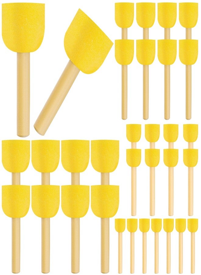 TORINALITAL 30Pcs Round Sponges Brush Set, Paint Sponges Brushes for Painting, Assorted Size Foam Brushes for Paint Tools Kids Arts and Crafts - Image 1