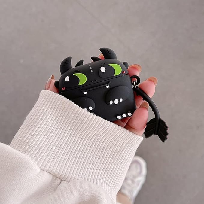 Emoh Roced Compatible for AirPods Pro 2 Case with Keychain, Drop Protection, Protective Case, Supports Wireless Charging Cover for AirPods Pro 1st/2nd Generation (2022/2019)- (Dragon) - Image 4