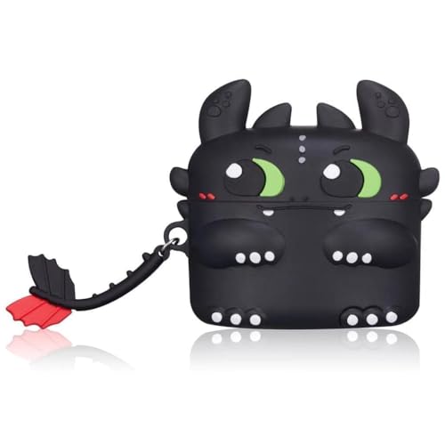Emoh Roced Compatible for AirPods Pro 2 Case with Keychain, Drop Protection, Protective Case, Supports Wireless Charging Cover for AirPods Pro 1st/2nd Generation (2022/2019)- (Dragon) - Image 1