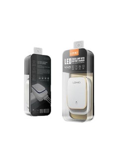 إل دينو شاحن سريع للسفر LDNIO A4405 مع أربعة منافذ USB وكابل Lightning - أبيض  - Image 4