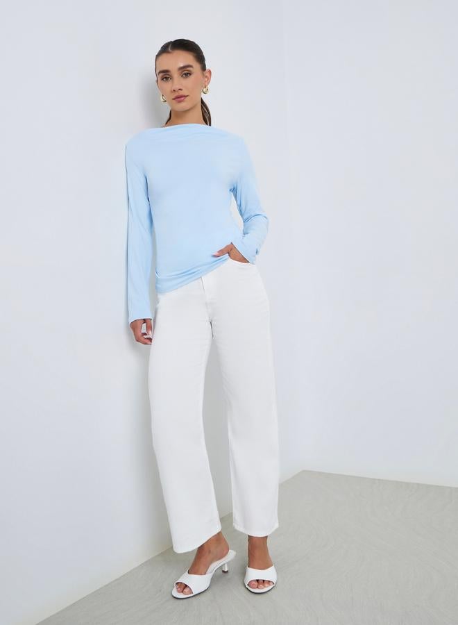 Styli Women Mid Rise Straight Leg Jeans - Image 1