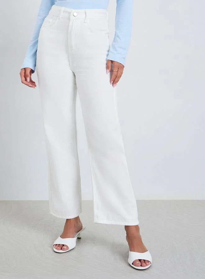 Styli Women Mid Rise Straight Leg Jeans