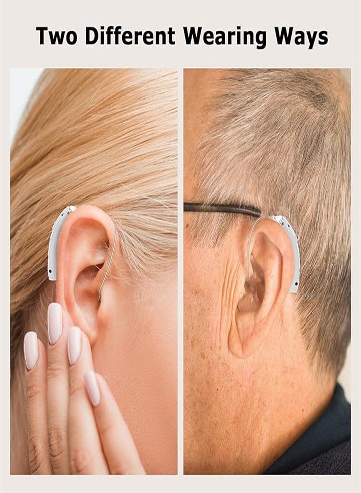 Rechargeable hearing aids for seniors and adults with noise reduction and volume control, digital hearing amplifier for hearing loss, BTE hearing aids with magnetic charging case - Image 5
