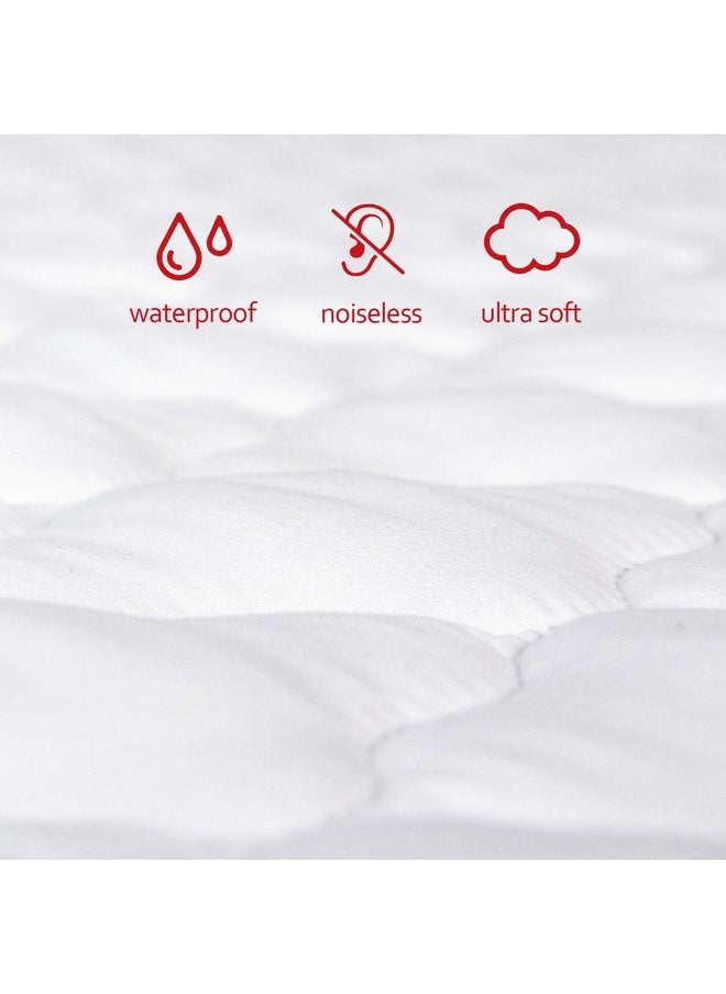 Moonsea Pack and Play Mattress Pad Sheets Cover Waterproof, Soft Quilted Pack and Play Protector, 27" X 39" Fit Graco Pamo Babe Pack and Play Mattress Pad, Baby Portable Mini Cribs and Foldable Mattresses Pad  - Image 2