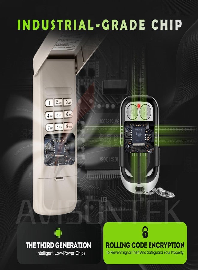 Avisontek 940EV-P2 953EV-P2 Wireless Universal Chamberlain LiftMaster Craftsman Garage Door Opener Keypad & Remote【12-Year-Warranty】 - Image 4
