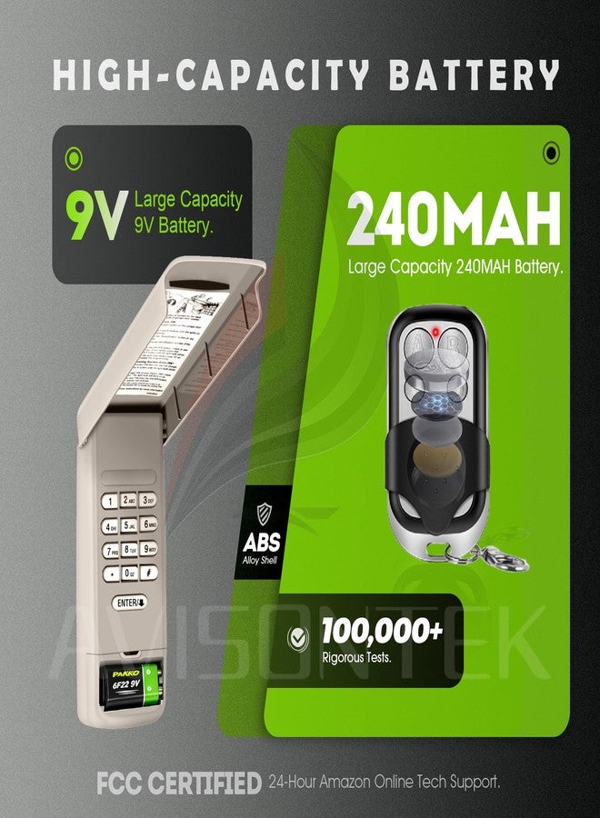Avisontek 940EV-P2 953EV-P2 Wireless Universal Chamberlain LiftMaster Craftsman Garage Door Opener Keypad & Remote【12-Year-Warranty】 - Image 3