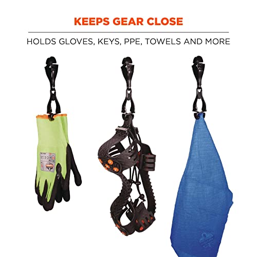Ergodyne Squids 3400 Glove Clip Holder with Dual Clips, Black, 1 Count (Pack of 1) - Image 2