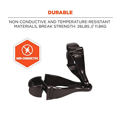 Ergodyne Squids 3400 Glove Clip Holder with Dual Clips, Black, 1 Count (Pack of 1) - Image 4