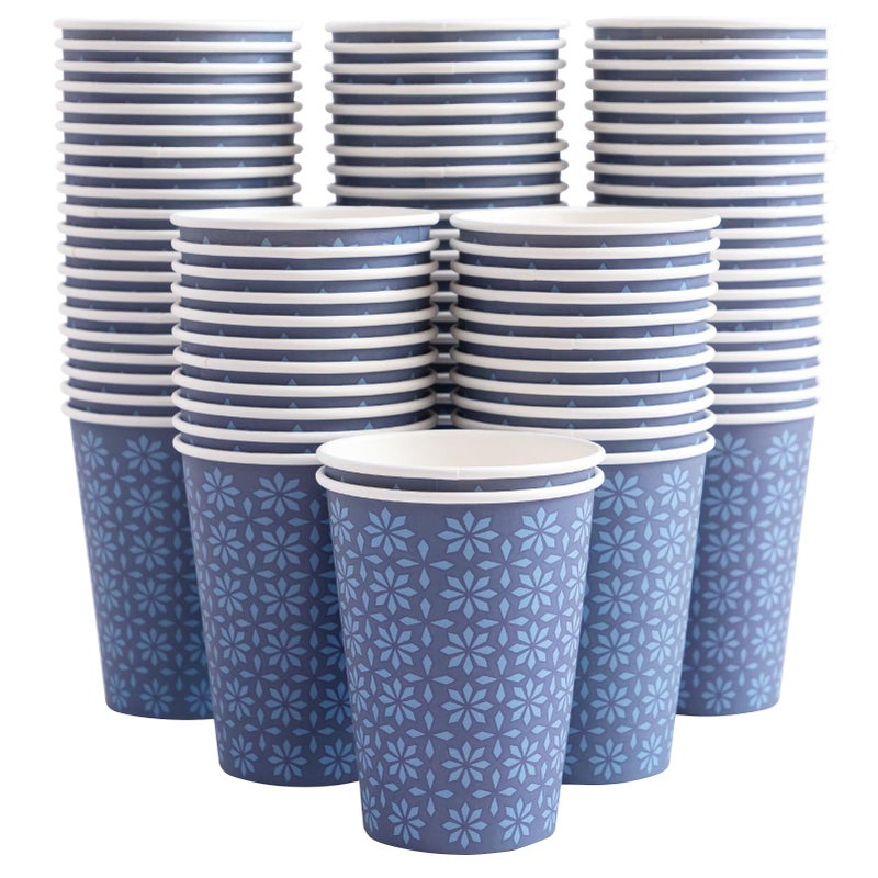 Clawsoff 210 Pack 16 oz Disposable Paper Cups HotCold Beverage Paper Drinking Cups Navy Floral Paper Coffee Cups 16 oz for Homeuse Office Restaurant and Events