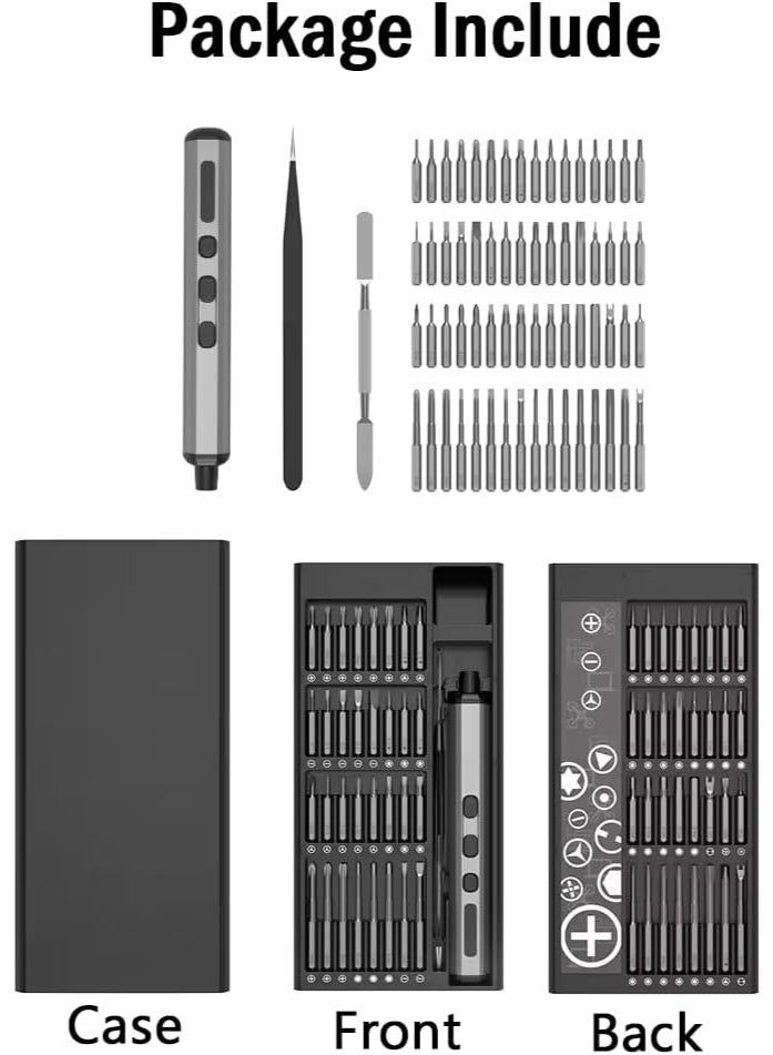 68-in-1 Precision Electric Screwdriver Set – Rechargeable Lithium Battery, USB-C Charging, 5 Torque Settings, 4 LED Lights – Ideal for Cameras, Laptops, Watches & Electronics Repair - Image 4