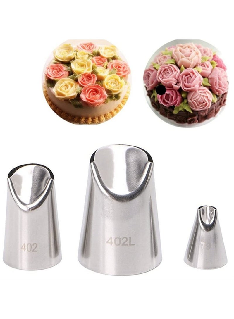 3 قطعة/مجموعة #79#402#402L فوهات كشط الأقحوان لصنع الكعك، أدوات المطبخ، ملحقات الخبز، زينة الكعك - Image 1