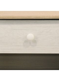 DANUBE HOME Kelly 1 Drawer Nightstand| Multifunctional Bedside Table Space Saving Night Stand Side Table Modern Design Furniture For Bedroom L50Xw50Xh50Cm -White Ash+Sonoma Oak  - Image 3