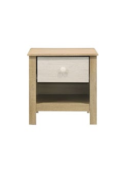 DANUBE HOME Kelly 1 Drawer Nightstand| Multifunctional Bedside Table Space Saving Night Stand Side Table Modern Design Furniture For Bedroom L50Xw50Xh50Cm -White Ash+Sonoma Oak  - Image 5