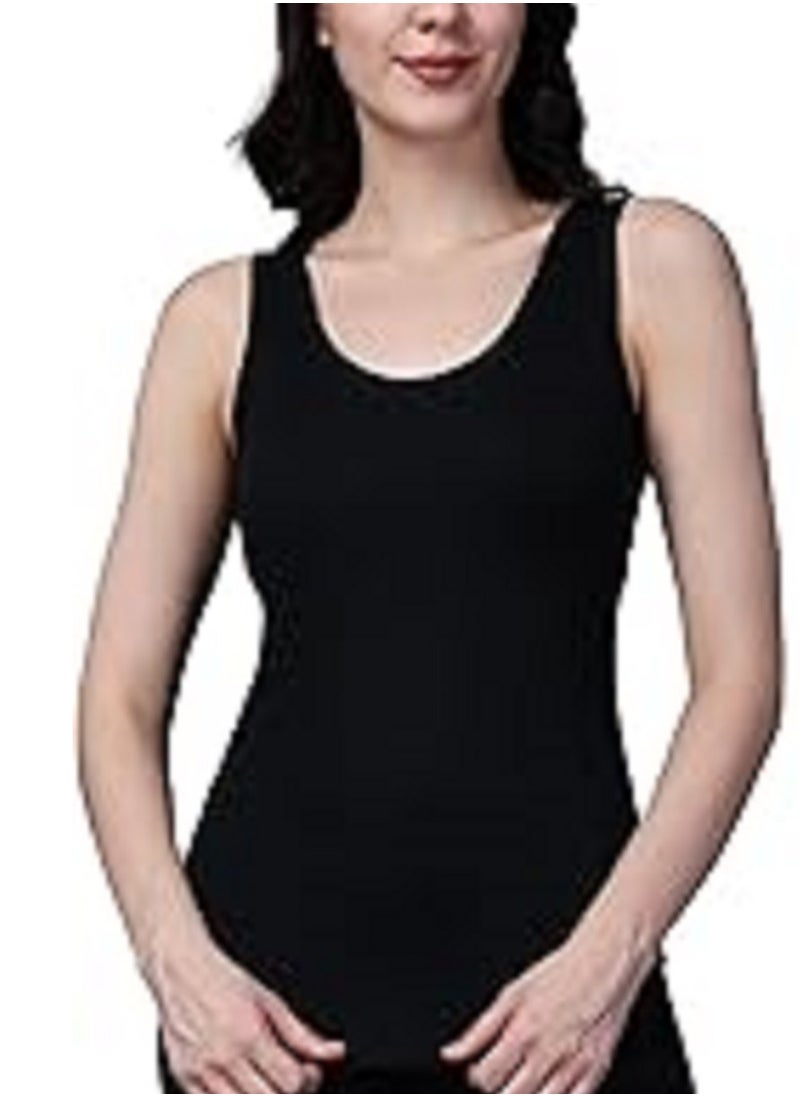 MANIKAN Undershirt Women's Wide Strap Cotton Tank Top  - Image 1