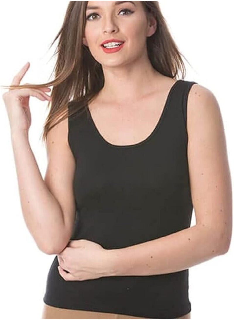 MANIKAN Undershirt Women's Wide Strap Cotton Tank Top  - Image 2