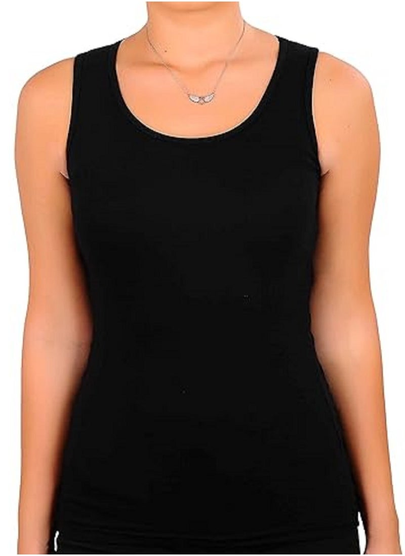 MANIKAN Undershirt Women's Wide Strap Cotton Tank Top  - Image 3