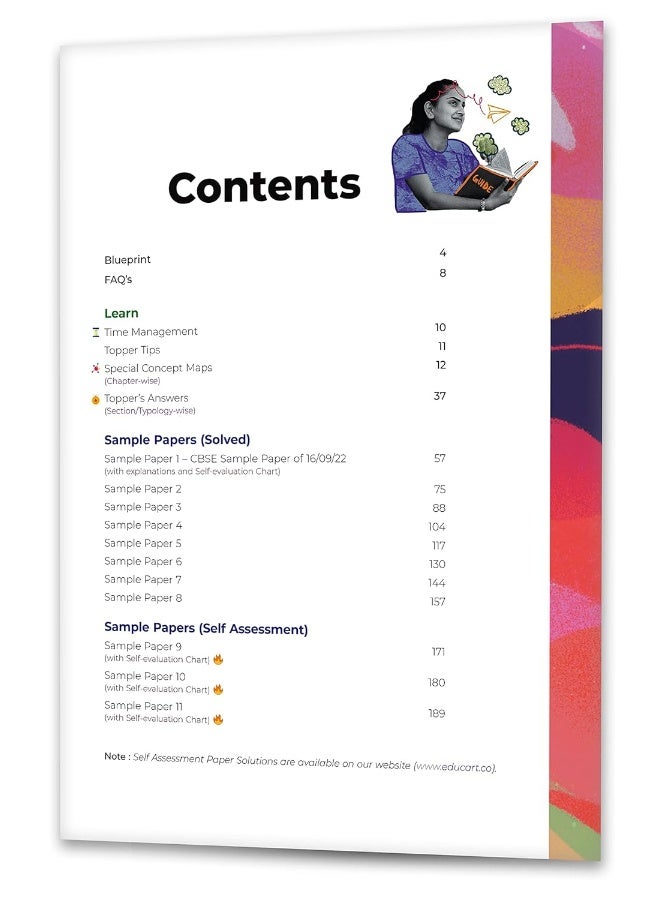 Educart CBSE Class 10 MATHEMATICS STANDARD Sample Papers 2023 (With Exclusive Topper Answers and Marks breakdown 2022-23)