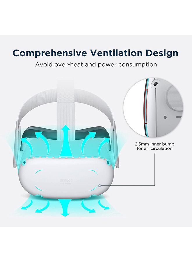 KIWI design VR Shell Protective Cover with Two Side Protective Shell, Compatible with META Quest 2 - Image 3