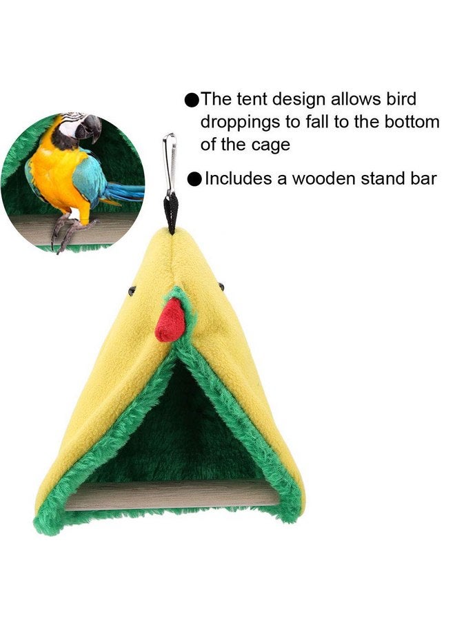 GOTOTOP Bird Hammock Bird Parrot Triangle Plush Hammock Cage Happy Tent Bed Hanging Cave Toy Bird Teepee Tent 5.5x3.9x7.1in - Image 2